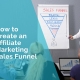 A man presenting on a meeting board about sales funnel for affiliate marketing