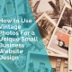 How to use Vintage Photos for a unique small business website design