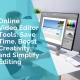 Online video editor tools