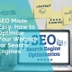 Laptop with SEO Search Engine Optimization graphic