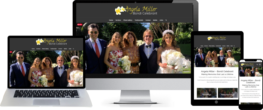 Website design - Bondi Celebrant