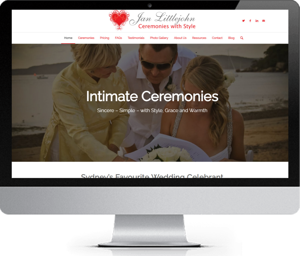 Website design for wedding