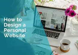 A female business owner creating a personal website