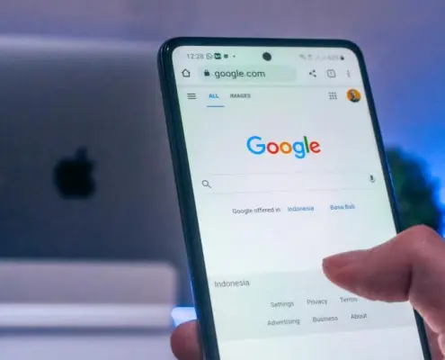 Google on screen