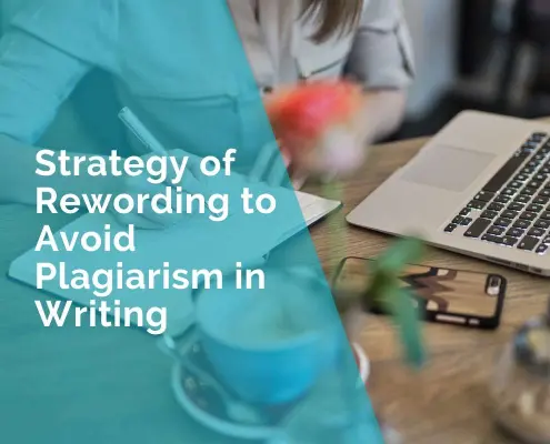 Strategy of rewording to avoid plagiarism in writing